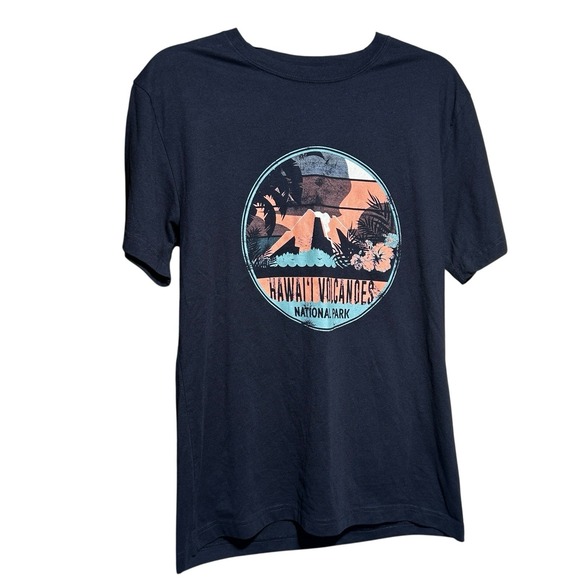 National Geographic Other - T-Shirt‎ Hawaii Volcanoes National Park Short Sleeve Black (Size M)
